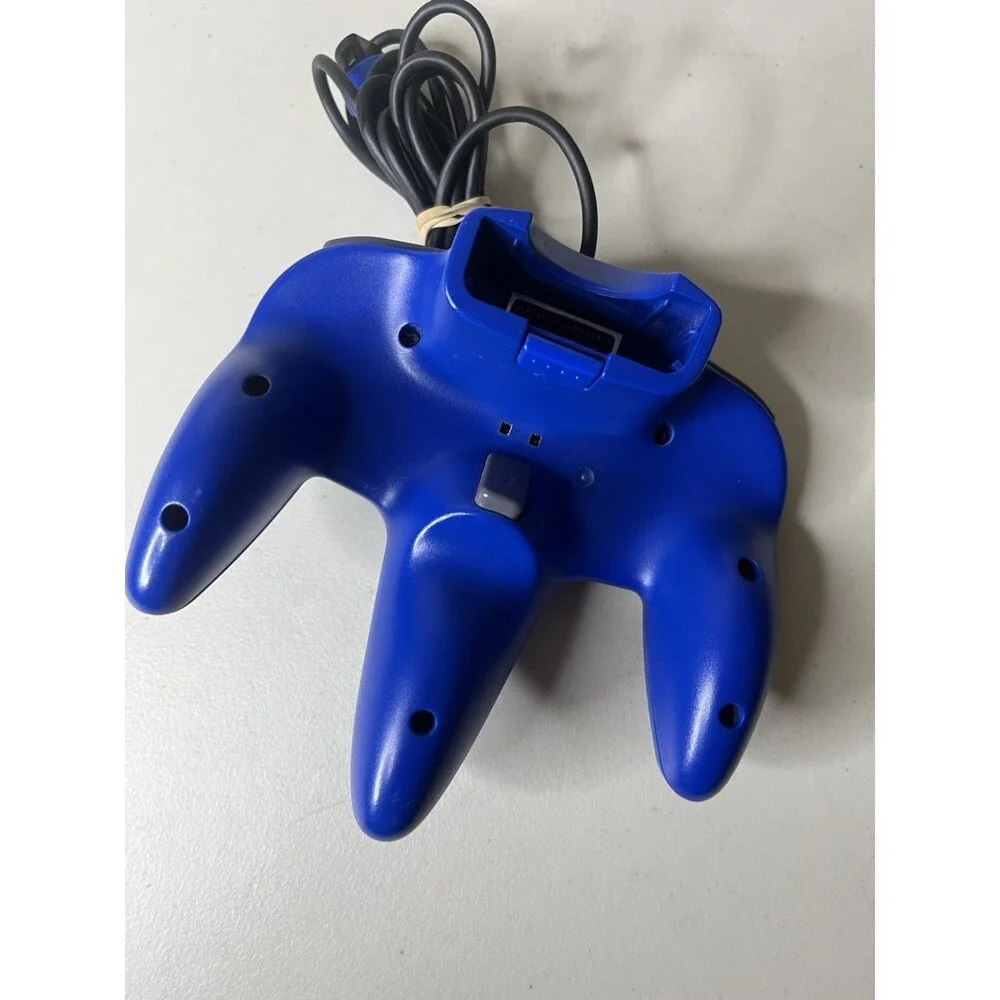 Nintendo 64 Controller N64 Wired OEM Authentic Joystick NUS-005 Blue - Tested